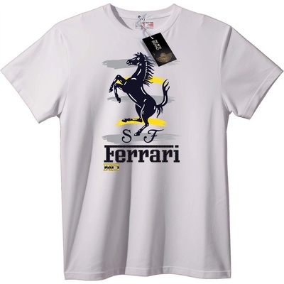 NOONEBRAND Тениска Ferrari Препускащ кон - 2XL, Black