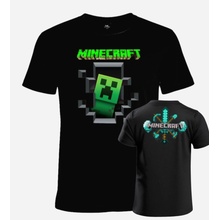 Minecraft Creeper tričko černá