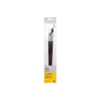 Image 1 of Winsor & Newton Четка синтетична Galeria кръгла №4 и плоска №4-12 3бр