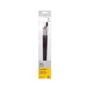 Winsor & Newton Четка синтетична Galeria кръгла №4 и плоска №4-12 3бр