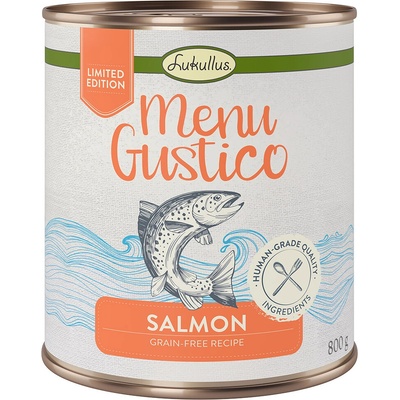 Lukullus Menu Gustico losos s mrkví, vojtěškou a špenátem Limited Edition 6 x 800 g