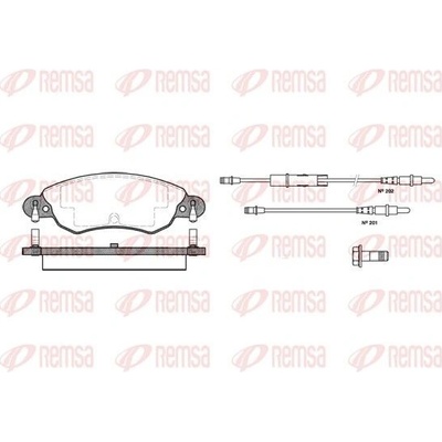 Sada brzdových platničiek kotúčovej brzdy (na jednu nápravu) REMSA 0829.04 0829.04