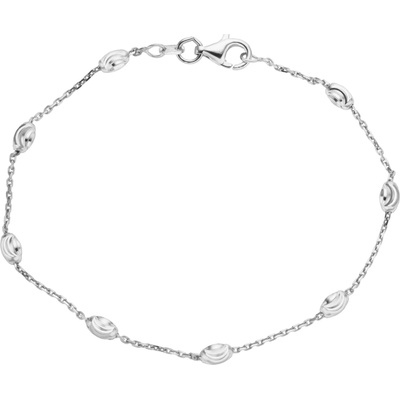 Bealio 10927 stříbrný náramek OVÁLKY MĚSÍČNÍ brus 17 cm 03-10927-1425
