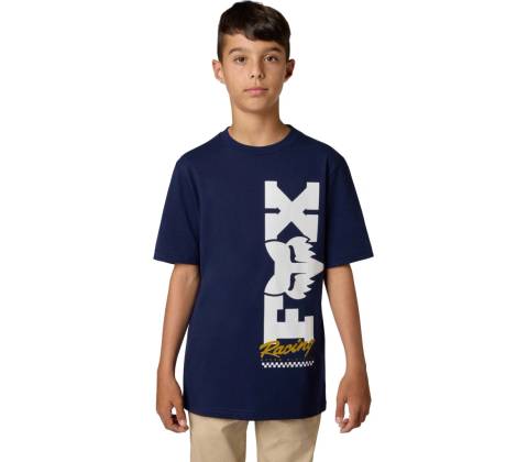 Dětské triko Fox Yth Checker Ss Tee - Navy Velikost: YXL