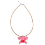 Dannyra Колие с истинска орхидея и копринена верижка модел 14 Dannyra Jewels