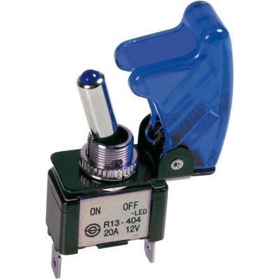 Spínač páčkový 12 V 20 A modrý Model 4 Lampa