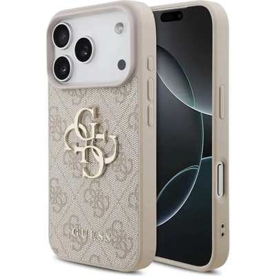 GUESS Калъф Guess 4G с голямо лого за iPhone 17 Pro - розов