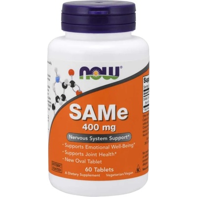 NOW NOW SAMe (S-аденозилметионин), 400 mg, 60 табл