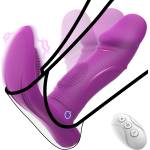 SuperLove Wiggling Wearable Dual Stimulation G-Spot Vibrator Purple