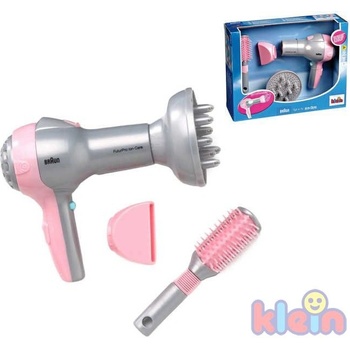 KLEIN Dětský fén Na baterie Set S hřebínkem BRAUN
