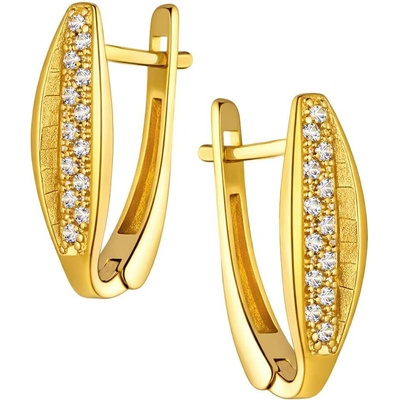 Zlaton Náušnice žluté zlato visací osazené zirkony 1.4cm 1.7g 000630611249