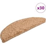 vidaXL Изтривалки за стълби, 30 бр. , 56x17x3 см, бежови, полукръгли (3365801)