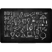 Qboard Čierna bezrámová magnetická tabuľa na kriedy - 87 x 57 cm
