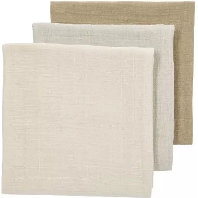 Meyco Mušelínové Soft sand/greige/taupe 3 ks