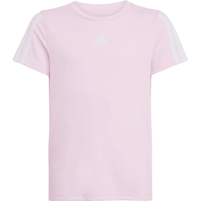 adidas Детска спортна тениска adidas Kid's Training Essential 3 Stripes Tee T-shirt - Clear Pink / White - размер 164 (EU) (704-4542-0515)