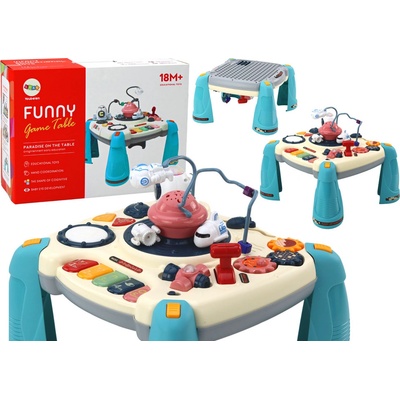 LEAN TOYS Interaktívny vzdelávací stôl Vesmír modrá