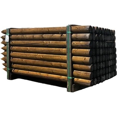 Kůl dřevěný pro elektrické ohradníky, tlakově mořený, průměr 10cm - 150 cm, paleta 80 ks