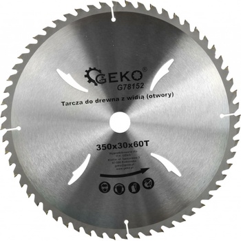 GEKO Pilový kotouč na dřevo 350 x 30 x 60T