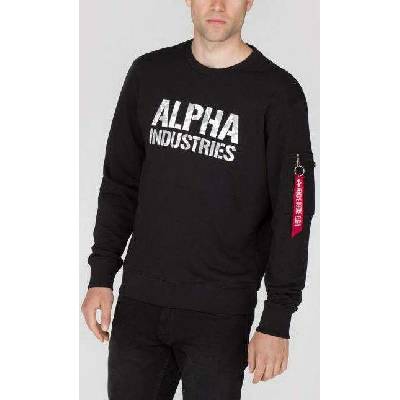 Alpha Industries mikina Camo Print Sweat černá/bílý nápis