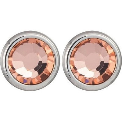 Bohemia Crystal Preciosa náušnice z chirurgickej ocele Carlyn s českým krištáľom marhuľové 7235 49