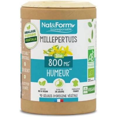 Nat&Form Био жълт кантарион, 90 капсули, Nat&Form (008884 (MILLBIO_90))