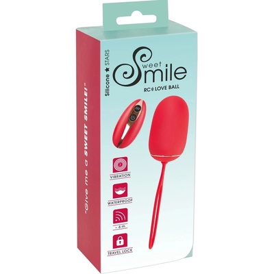 Sweet Smile Guľôčka Diaľkovo Ovládaná Červená 7 Režimov Vibrácií