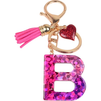 HARAHU Ключодържател Азбука - b / Розова / Сърце kp37972 (37972)