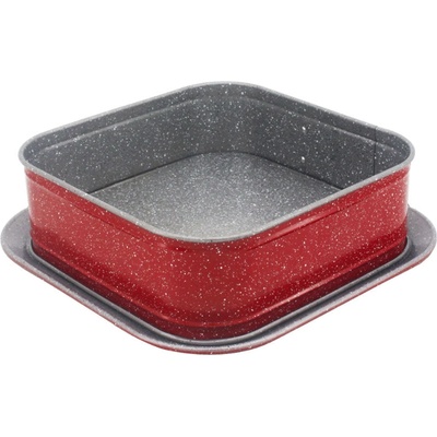 ZEPHYR Форма за торта с падащо дъно ZEPHYR ZP 1223 EHS, 27x27x7 см, Мраморно покритие, Червен (1223120032)