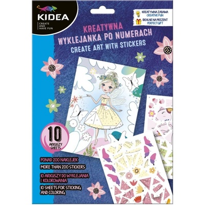 Kidea samolepky podle čísel magický svět kreativní set
