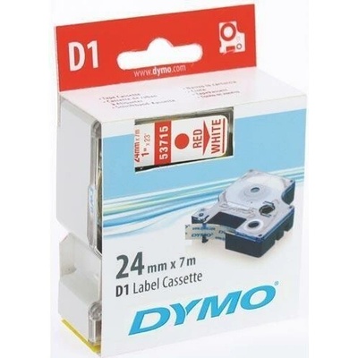 DYMO pásky D1 24mm štandard Červená na bielej