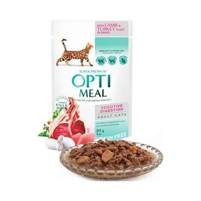 Optimeal Cat s jehněčím a krůtou 85 g
