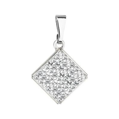 Pavona Přívěsek bižuterie s Preciosa krystaly kosočtverec bílá 54044.1 crystal