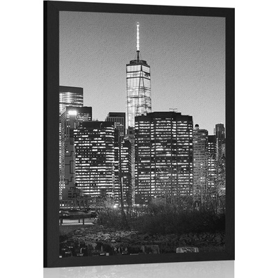 Plakát centrum New Yorku v černobílém provedení - 20x30 black