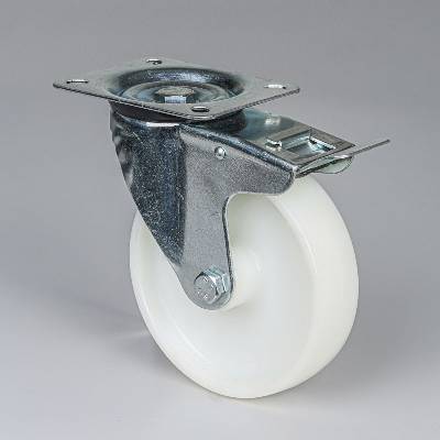 B2B Partner Otočné polyamidové kolo s brzdou, 160 mm