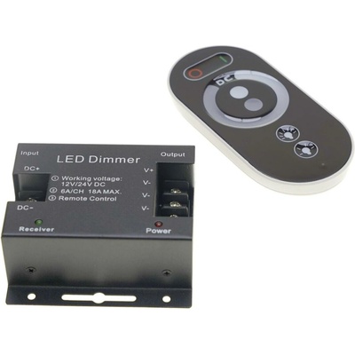 EgoTrip RF stmívač pro jednobarevné LED pásky | 12–24 V | 18 A | s dálkovým ovladačem