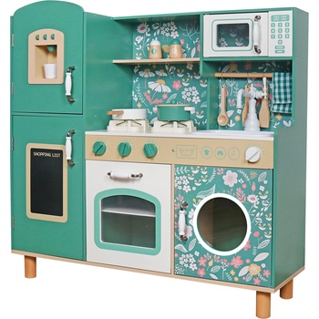 Pepita XXL дървена кухня за игра с аксесоари - зелено (W10C790B)