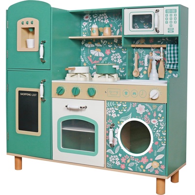 Pepita XXL дървена кухня за игра с аксесоари - зелено (W10C790B)