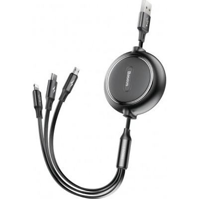 Baseus Golden Loop 3in1 USB kábel - micro USB / Lightning / USB-C 35-120cm