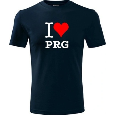 Tričko I love PRG tmavě modré