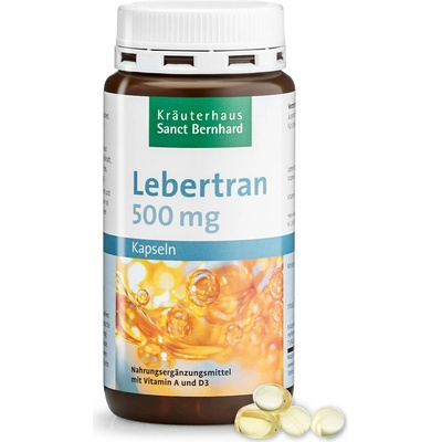 Kraeuterhaus Sanct Bernhard Olej z tresčích jater 500 mg 200 kapslí