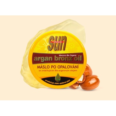 Vivaco Sun Zvláčňující tělové máslo po opalování s arganovým olejem 200 ml – Zboží Dáma