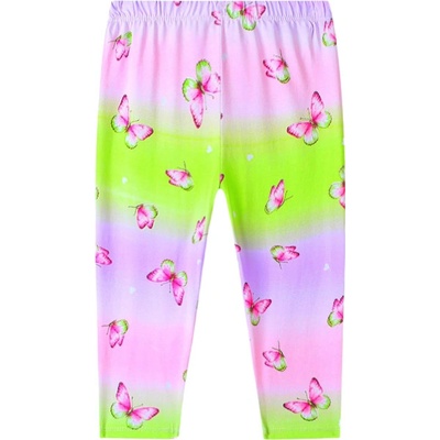 dívčí 3/4 legíny zelená/fialová Kugo SL3566