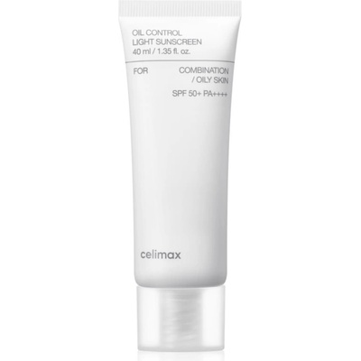 celimax Oil Control Light Sunscreen слънцезащитен крем SPF 50+ за смесена и мазна кожа 40ml