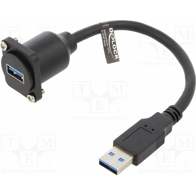 Delock 87967 propojení 1: 1 USB A zásuvka USB A vidlice 0,2m černý