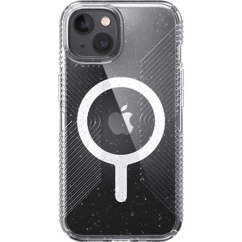 Speck Калъф Speck - Presidio Perfect Clear Glitter Grip MS, iPhone 13, Platinum (141762-9508)