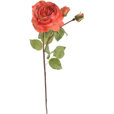 Umělá růže oranžová 52 cm