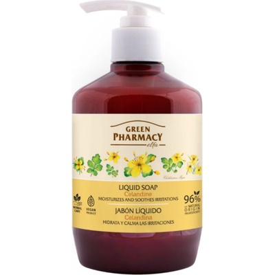 Green Pharmacy Hand Care Celandine tekuté mydlo Moisturizes and Soothes Irritations 465 ml