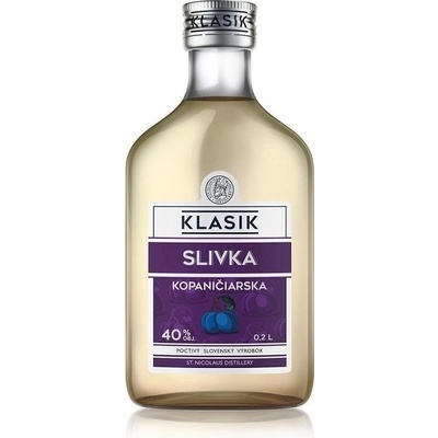 St. Nicolaus Kopaničiarska Slivka 40% 0,2 l (čistá fľaša)