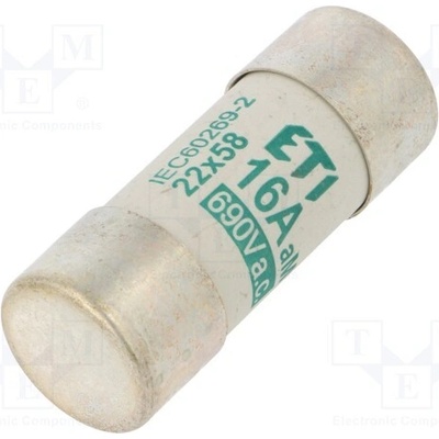 ETI POLAM 002641009 Pojistka: tavná; aM; 16A; 690VAC; kulatý,průmyslová; 22x58mm