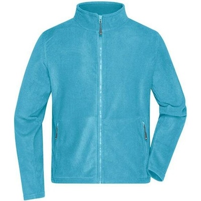 James & Nicholson pánska fleecová mikina JN782 Turquoise